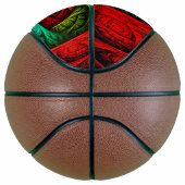 Farbenfrohe künstlerische Moderne Abstrakte Kunst Basketball (Rechts)
