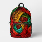 Farbenfrohe künstlerische Moderne Abstrakte Kunst  Bedruckter Rucksack (Vorderseite)