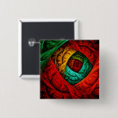 Farbenfrohe künstlerische Moderne Abstrakte Kunst  Button (Vorne & Hinten)