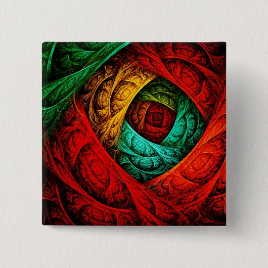 Farbenfrohe künstlerische Moderne Abstrakte Kunst  Button (Vorderseite)
