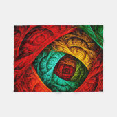 Farbenfrohe künstlerische Moderne Abstrakte Kunst Fleecedecke (Vorderseite (Horizontal))