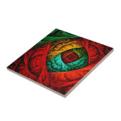 Farbenfrohe künstlerische Moderne Abstrakte Kunst Fliese (Seite)