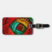 Farbenfrohe künstlerische Moderne Abstrakte Kunst Gepäckanhänger (Vorderseite horizontal)