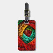 Farbenfrohe künstlerische Moderne Abstrakte Kunst Gepäckanhänger (Vorderseite vertikal)