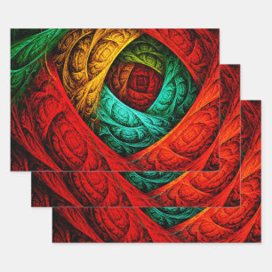 Farbenfrohe künstlerische Moderne Abstrakte Kunst  Geschenkpapier Set