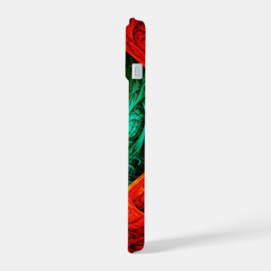 Farbenfrohe künstlerische Moderne Abstrakte Kunst iPhone 15 Hülle (Linke Seite)