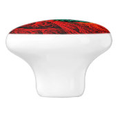 Farbenfrohe künstlerische Moderne Abstrakte Kunst Keramikknauf (Seitenansicht)