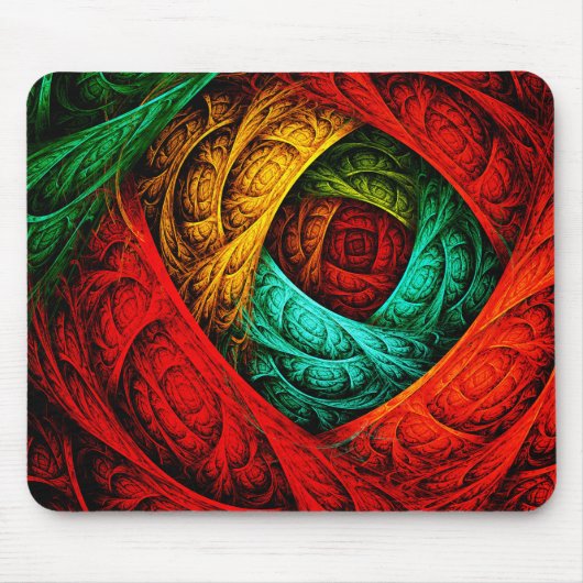 Farbenfrohe künstlerische Moderne Abstrakte Kunst Mousepad (Vorne)
