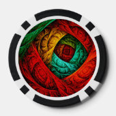 Farbenfrohe künstlerische Moderne Abstrakte Kunst Pokerchips (Rückseite)