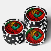Farbenfrohe künstlerische Moderne Abstrakte Kunst Pokerchips (Stapel)