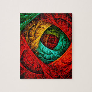 Farbenfrohe künstlerische Moderne Abstrakte Kunst Puzzle