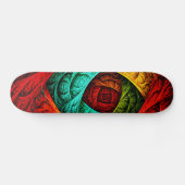 Farbenfrohe künstlerische Moderne Abstrakte Kunst  Skateboard (Horizontal)