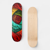 Farbenfrohe künstlerische Moderne Abstrakte Kunst  Skateboard (Vorderseite)