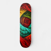 Farbenfrohe künstlerische Moderne Abstrakte Kunst  Skateboard (Vorderseite)