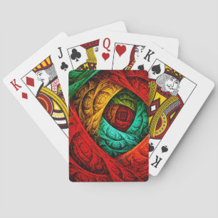 Farbenfrohe künstlerische Moderne Abstrakte Kunst Spielkarten