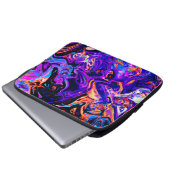 Farbenfrohe künstlerische Muster Laptopschutzhülle (Vorne Knopf)