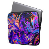 Farbenfrohe künstlerische Muster Laptopschutzhülle (Vorderseite Links)