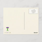 Farbenfrohe Künstlerische Ziegen, Stehend auf Ding Postkarte (Rückseite)