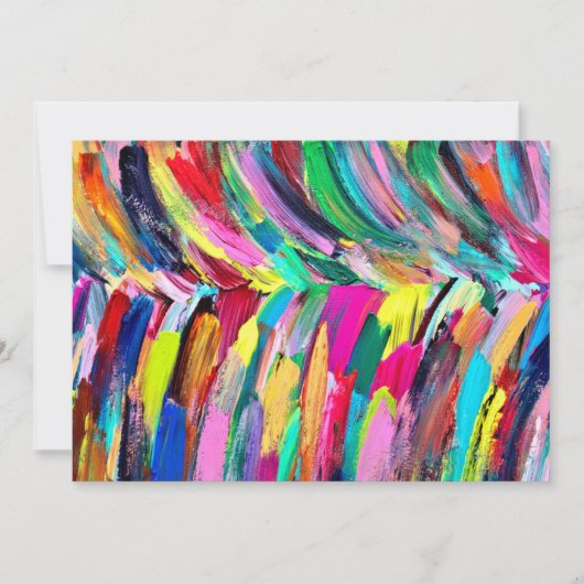 Farbenfrohe Künstlerpalette Einladung (Vorderseite)