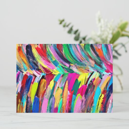 Farbenfrohe Künstlerpalette Einladung (Stehend Vorderseite)