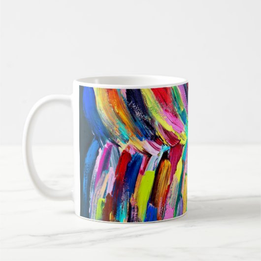 Farbenfrohe Künstlerpalette   Kaffeetasse (Links)