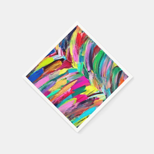 Farbenfrohe Künstlerpalette Serviette (Ecke)