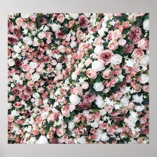 Farbenfrohe künstliche Blume: lebhafter Hintergrun Poster (Vorne)