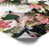 Farbenfrohe künstliche Blume: lebhafter Hintergrun Poster (Ecke)