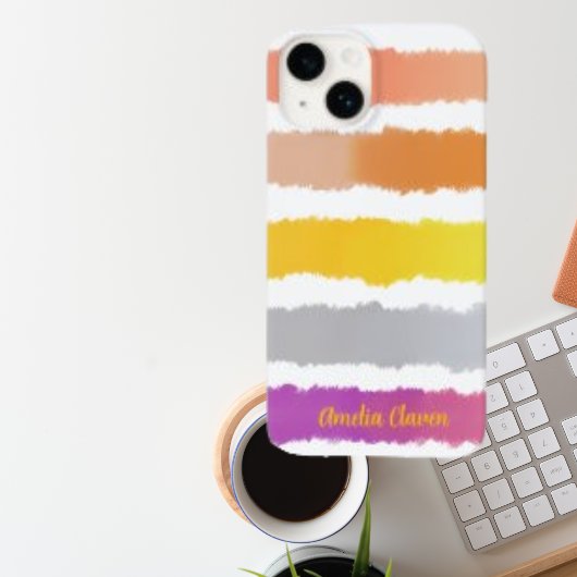 Farbenfrohe Kunstmalerei Wasserfarben Muster Case-Mate iPhone Hülle