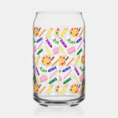 Farbenfrohe Kunstmaterialien Dosenglas (Rechts)