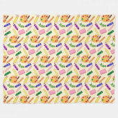 Farbenfrohe Kunstmaterialien Fleecedecke (Vorderseite (Horizontal))