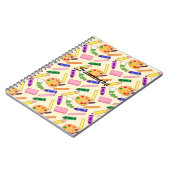 Farbenfrohe Kunstmaterialien Notizblock (Linke Seite)