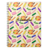 Farbenfrohe Kunstmaterialien Notizblock (Vorderseite)