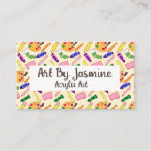 Farbenfrohe Kunstmaterialien Visitenkarte (Vorderseite)