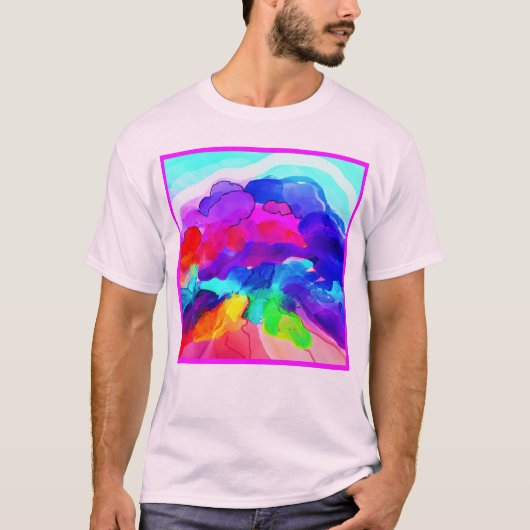 Farbenfrohe Kunstmuster Design. Jetzt kaufen T-Shirt (Vorderseite)