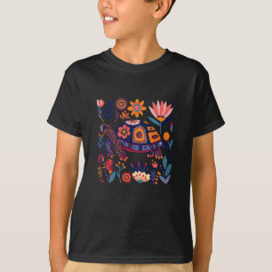 Farbenfrohe kunstvolle Schildkröte umgeben T-Shirt