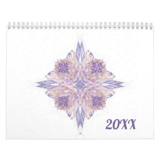 Farbenfrohe Kunstwerke Fraktal Zwölf Monate Kalender (Titelbild)