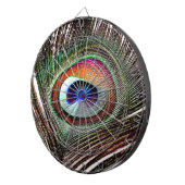 Farbenfrohe Kupfer Peacock Feaather Dartscheibe (Vorderseite rechts)