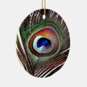 Farbenfrohe Kupfer Peacock Feaather Keramik Ornament (Rechts)