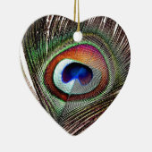 Farbenfrohe Kupfer Peacock Feaather Keramikornament (Rechts)