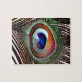 Farbenfrohe Kupfer Peacock Feaather Puzzle (Horizontal)