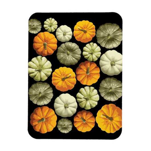 Farbenfrohe Kürbis Halloween Fall Pattern Magnet (Vertikal)