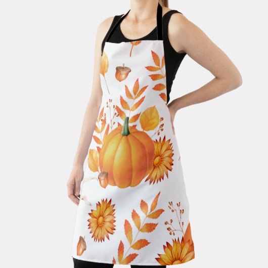 Farbenfrohe Kürbis im Oktober Herbstmuster Schürze (InSitu)