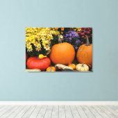 Farbenfrohe Kürbisanzeige Leinwanddruck (Insitu (Holzboden))