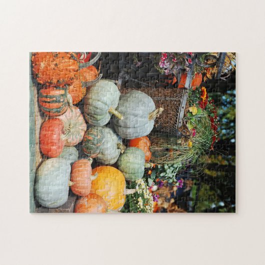 Farbenfrohe Kürbisdekor-Puzzle Puzzle (Horizontal)