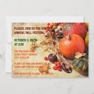 Farbenfrohe Kürbisse - Einladung zum Thanksgiving-