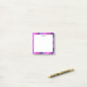 Farbenfrohe Kurven CUSTOM Chic Monogramm Personali Post-it Klebezettel (Auf Schreibtisch)