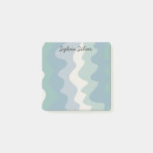 Farbenfrohe Kurven CUSTOM Chic Monogramm Personali Post-it Klebezettel (Vorderseite)