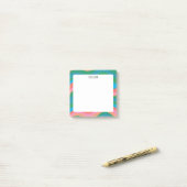 Farbenfrohe Kurven CUSTOM Chic Monogramm Personali Post-it Klebezettel (Auf Schreibtisch)