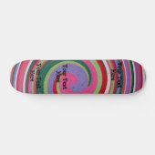 farbenfrohe Kurven modernes abstraktes Design Skateboard (Horizontal)